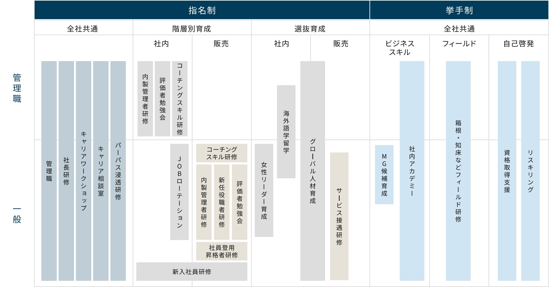 研修のラインナップ