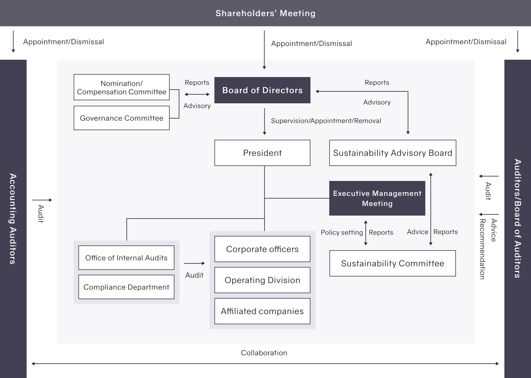 Illustration of Corporate Governance system